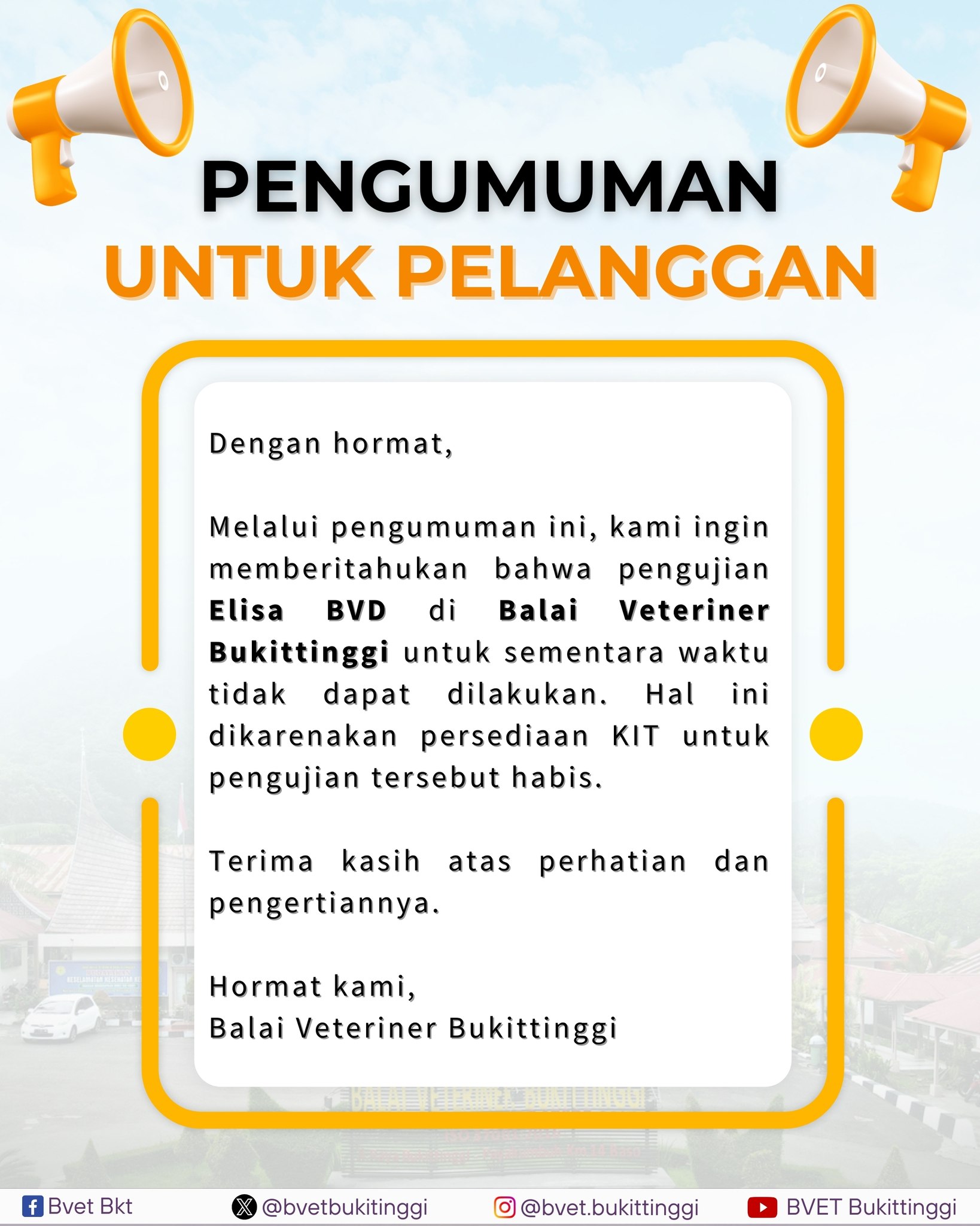 Pengumuman Untuk Pelanggan